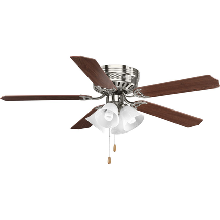 AirPro Hugger 52" 5-Blade ceiling fan in Brushed Nickel
