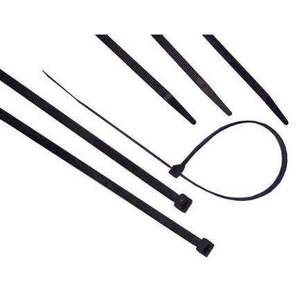 Ultraviolet Black Nylon Cable Ties 175LB 48"