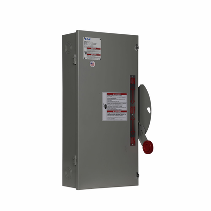 Eaton Heavy duty double-throw non-fused safety switch, 30 A, NEMA 1, Painted steel, Non-fusible, Three-pole, Three-wire, 240 Vac, 250 Vdc