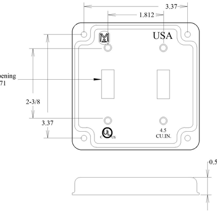 11410, Electrical Square Box Cover