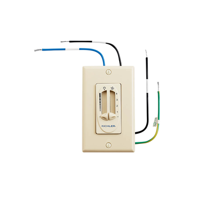 Dual Slide Control Fan and Light Ivory