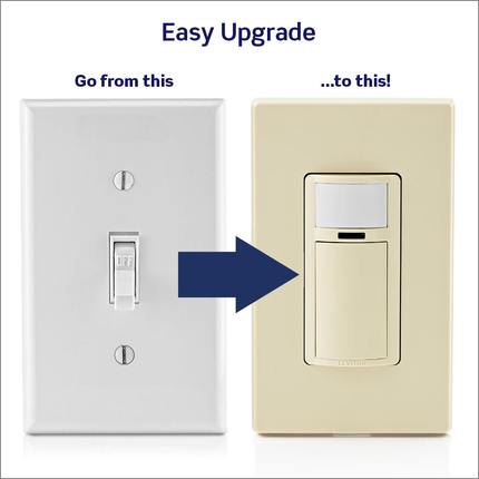 Decora Occupancy Motion Sensor Light Switch, Auto-On, 2A, Residential Grade, Single Pole