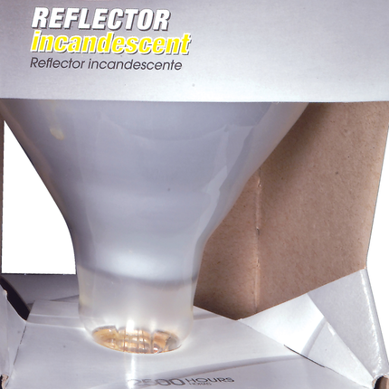 65 Watt BR40 Incandescent; Frost; 2500 Average rated hours; 580 Lumens; Medium base; 120 Volt