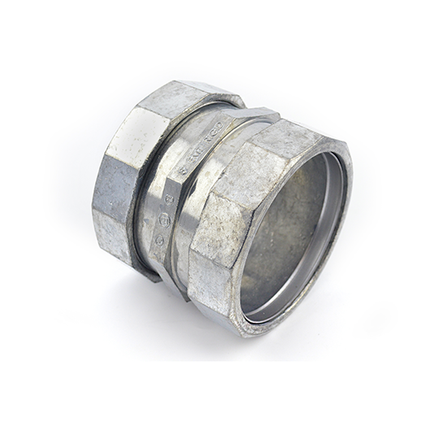 EMT Or Rigid Screw-on Compression Coupling 3", Zinc