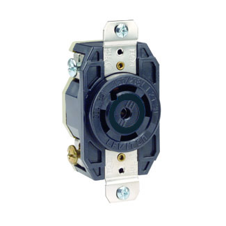 30 Amp, 347/600 Volt, Flush Mount Locking Receptacle, Industrial Grade