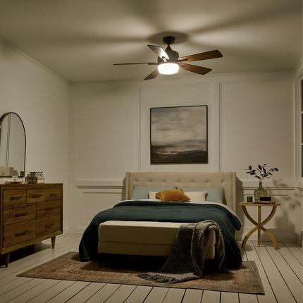 Leeds LED 52" 5 Blade Fan in Bronze