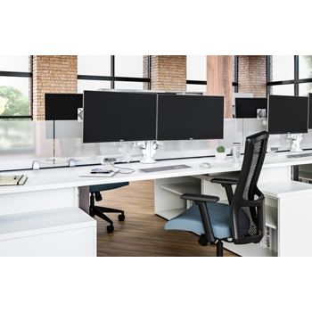 Desktop Power Center Slim 3 Outlet 2 USB White/Gray