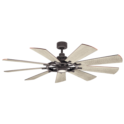 Gentry LED 65" 9 Blade Fan in Zinc