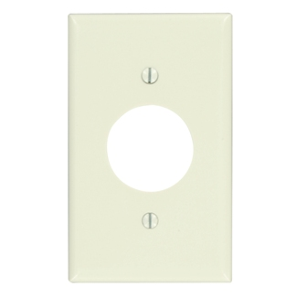 1-Gang 1.406 Inch Hole Device Outlet/Receptacle Wallplate, Standard Size, Thermoset, Light Almond