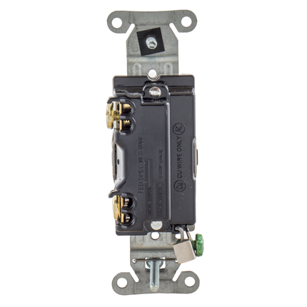 Switches and Lighting Controls, Toggle Switch, Commercial Grade, Single Pole, 15A 120/277V AC, Back and Side Wired, Light Almond
