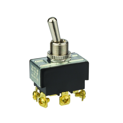 Toggle Switch Bat DPDT On-On Screw Term