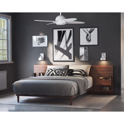 54" 4 Blade Fan w/ LED Light in White