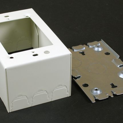 Wiremold 500/700 Series Single-Gang Extra Deep Switch and Receptacle Box Fitting, Ivory