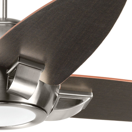 54" 4 Blade Fan w/ LED Light in Brushed Nickel