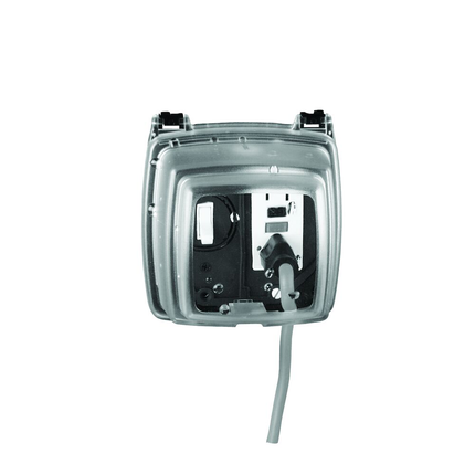 Plastic In-Use Weatherproof Cover, Single-Gang, Vrt/Hrz, 4.75" Clear