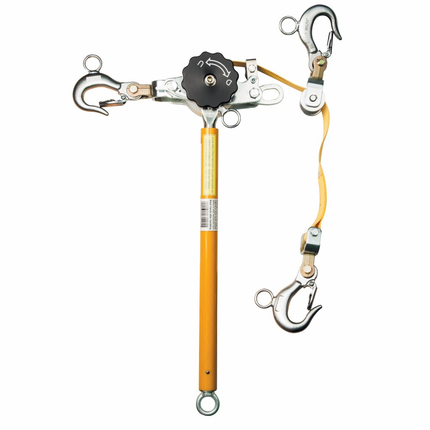 Web-Strap Ratchet Hoist with Hot Rings
