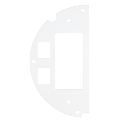 Recessed 6" Series, Sub Plate, 50% Left Side, (1) Style Line® Decorator Opening, (2) Hubbell Keystone Openings