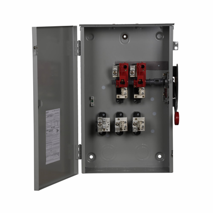 Eaton General duty cartridge fuse safety switch, 200 A, NEMA 3R, Painted galvanized steel, Class H fuses, Fusible with neutral, Two-pole, Three-wire, Category: general duty safety switch, 240 V
