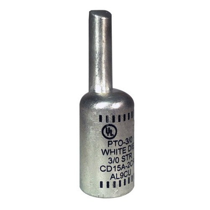 Offset Solid Pin Terminal Connectors 2/0 To #1
