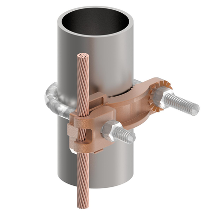 Mechanical Grounding Connector Conductor to Water Pipe