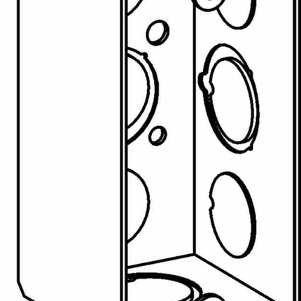 2-1/8" DEEP, 1-GANG WELDED DEEP HANDY BOX WITH MKO & FB BRACKET
