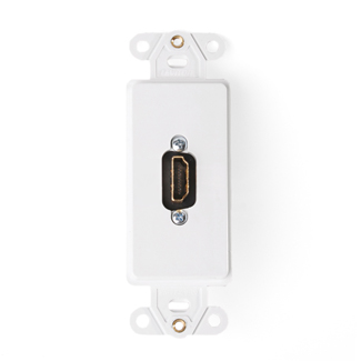 Decora Insert with HDMI® Feedthrough QUICKPORT™ Connector, Single Gang, White