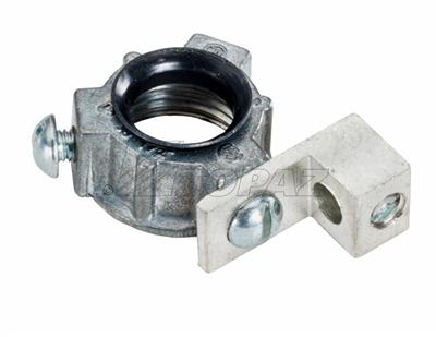 3-1/2" Insulated Zinc Metallic Grounding Bushings With Aluminum Lug