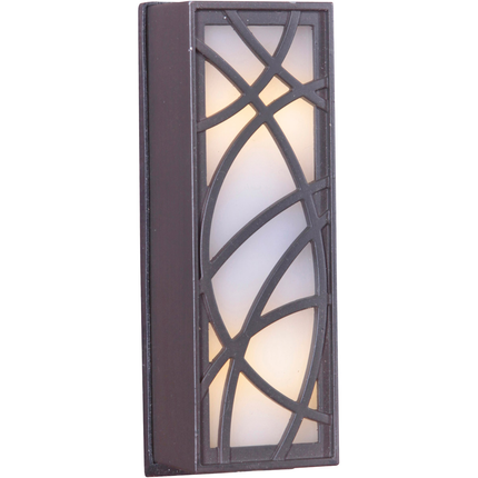 Surface Mount Whimsical Lines LED Lighted Touch Button in Antique Bronze