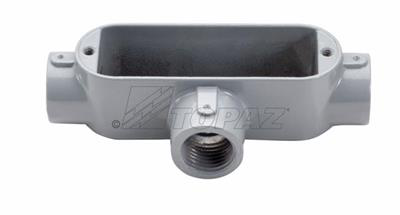 1" Rigid Threaded T Type Aluminum Conduit Bodies