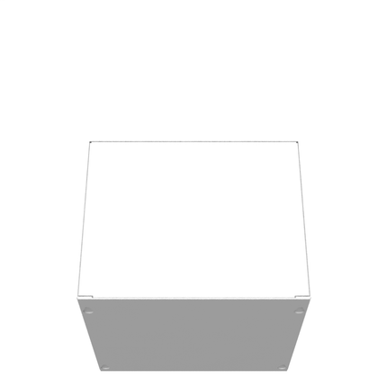 10x8x10 Screw Cover Type 1 UL Steel No KO Gray Cover w/ Teardrop Slots Holes In Back