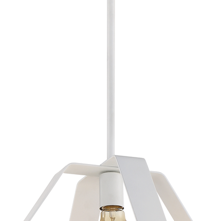 Zen; 1 Light; 14 in.; Pendant; White Finish