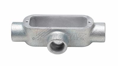 1-1/4" Malleable Iron, Rigid Threaded Type T Conduit Bodies
