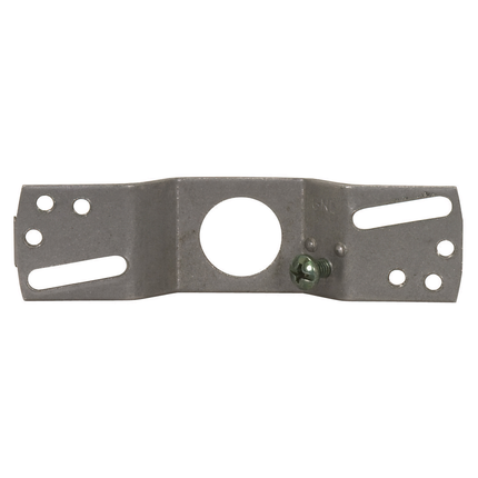 Offset Crossbar; 1" x 4"; Screw Holes; 2-3/4", 3-3/8" And 3-1/2" Center To Center; Center Hole Slips 3/8 IP With Ground Screw