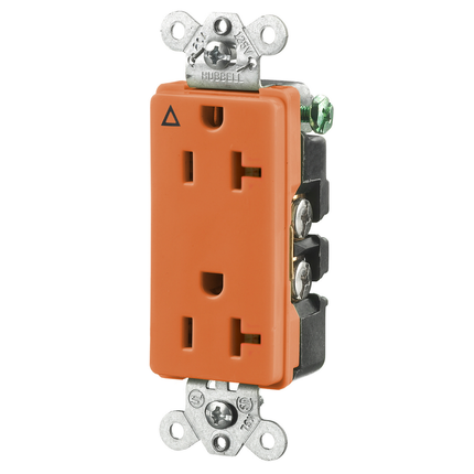 Straight Blade Duplex Receptacle Commercial/Decorator Grade, Isolated Ground 20A