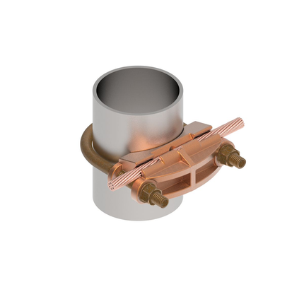 Mechanical Grounding Connector, Cable to Rod or Pipe, 2/0 AWG (Sol) -250 kcmil, 3" Pipe, 3"-3-1/2" Rod, Bright Dipped