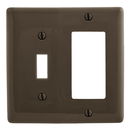 Double Wallplate, One Toggle One Decorator