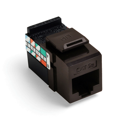 GIGAMAX™ Cat 5e QUICKPORT™ Jack, Brown