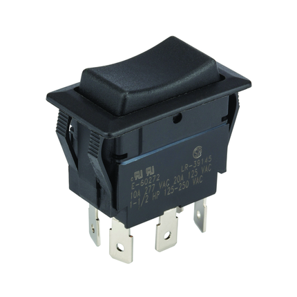 Rocker Switch Maintained DPDT On-Off-On