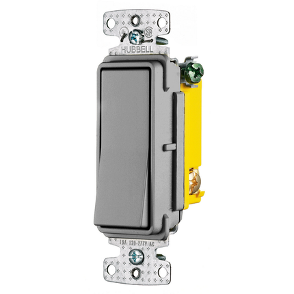 tradeSELECT® Decorator Rocker Switch, Single Pole 15A Push Back and Side Wired