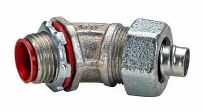 4" 45° Liquidtight Connector with Insulated Throat