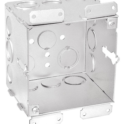 52181-OW - Four Square 3-1/2" Old Work J-Box 1/2 & 3/4" Side KO, 10 Pak