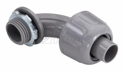 1/2" 90° Gray Nylon Liquidtight Connector
