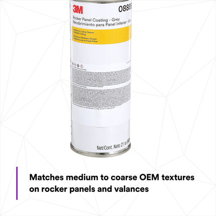 3M Rocker Panel Coating, 08889, Gray, 21 oz Net Wt, 6 per case