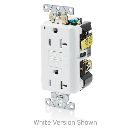 20 Amp, SmartlockPro® GFCI Receptacle/Outlet, Industrial Grade, Tamper-Resistant