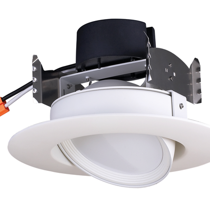 9.5 watt LED Directional Retrofit Downlight - Gimbaled; 4"; 3000K; 90' Beam spread; 120 volts; Dimmable