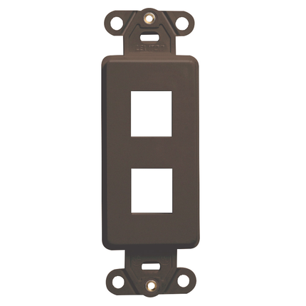QUICKPORT™ Decora Insert, 2-Port, Brown