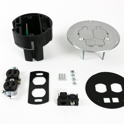 863DPCOMAL Series Dual Service Floor Box Kit