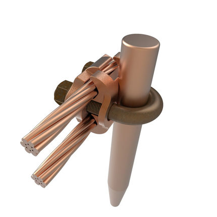 Mechanical Grounding Connector; 2 Cables to Rod or Pipe