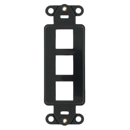 QUICKPORT™ Decora Insert, 3-Port, Black