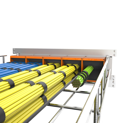 EZ-Path Series 44+ Fire-Rated Pathway Multi-Slot 8-Grid Kit, Full kit with 8 devices, hanger brackets & one EZG844 frame